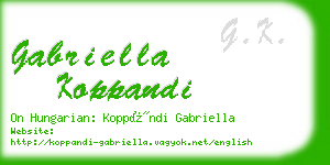 gabriella koppandi business card